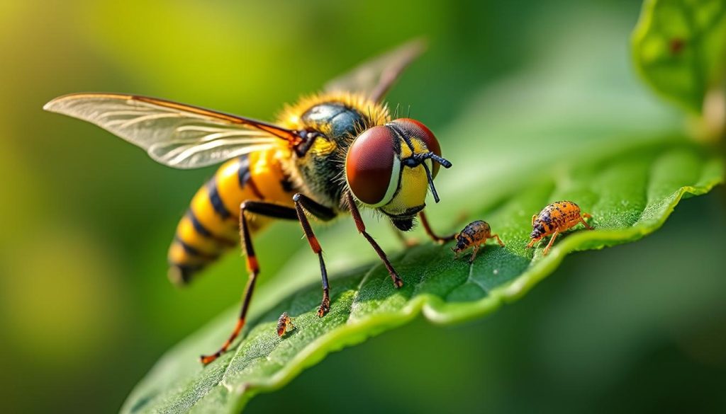 entdecken sie die wichtige rolle der schwebfliege im natürlichen schädlingsschutz und wie sie hilft, pflanzen auf umweltfreundliche weise zu schützen.